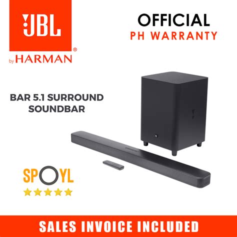 JBL Bar Surround 550W Virtual Soundbar System JBL2GBAR51IMBLKAM Surge ...