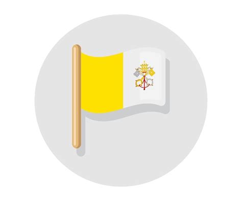 Premium Vector | Waving vatican city flag