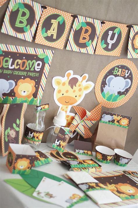 Safari selva bebé ducha decoraciones por stockberrystudio en Etsy Baby ...