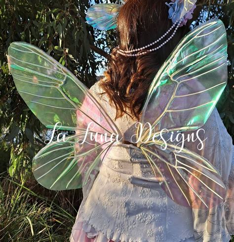 Iridescent Realistic Fairy Wings for child or adult. Medium | Etsy