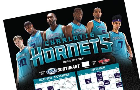 2015-16 Charlotte Hornets Schedule Poster on Behance