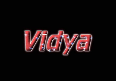 Vidya Logo | Free Name Design Tool from Flaming Text