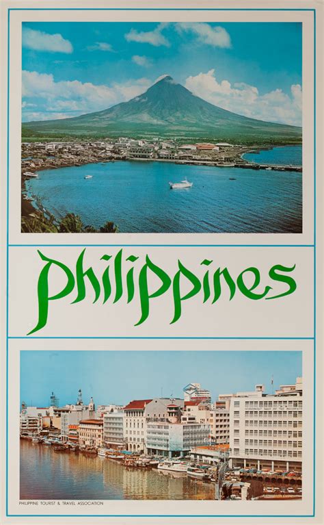 Philippines Travel Poster, Mountain | David Pollack Vintage Posters