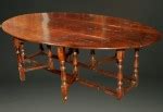 Antique 18th century style dropleaf gateleg table custom made in oak.
