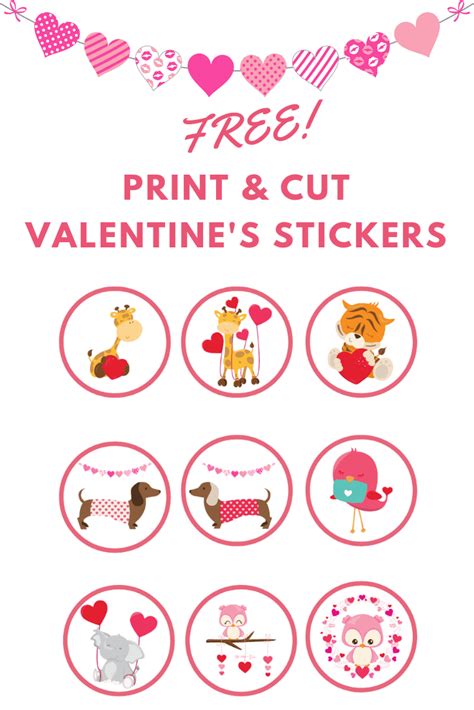 Free Printable Valentine's Day Stickers - Crafting a Family Dinner