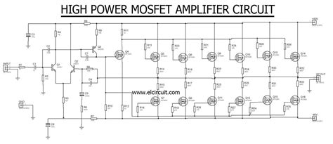 Audio amplifier using mosfet n-channel circuit