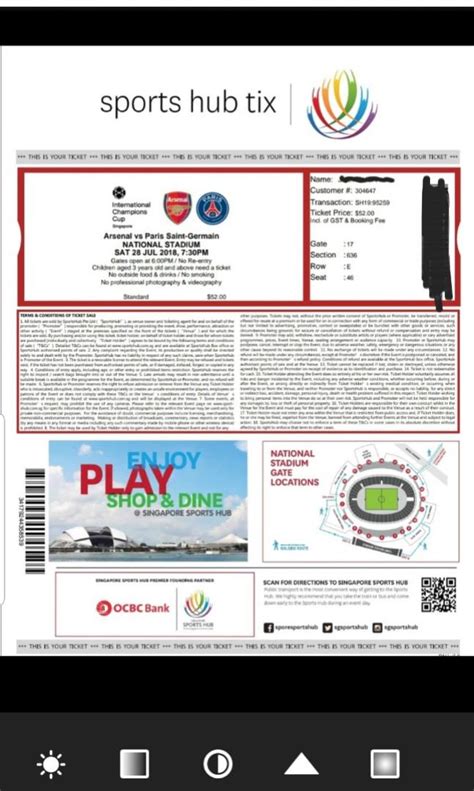 Arsenal vs PSG 4 Tickets!, Hobbies & Toys, Memorabilia & Collectibles ...