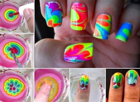 Colorful Water Marble Nail Art Tutorial Pictures, Photos, and Images ...