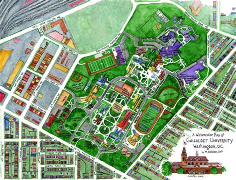 Map of Gallaudet University Campus, 11"x14"