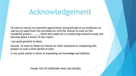 5 Professional Examples of Acknowledgement for Presentation – Acknowledgement World