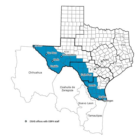 Map Of Texas Mexico - Amargo Marquita