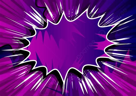 Vector Illustrated Retro Comic Book Background With Big Purple Explosion Bubble, Wallpaper ...