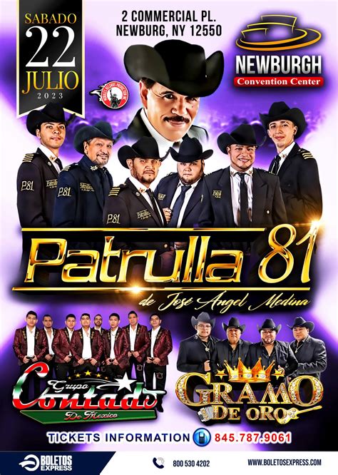 PATRULLA 81 | GRUPO CONTADO | GRAMO DE ORO Tickets - BoletosExpress