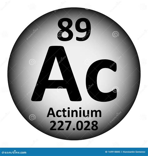 Periodic Table Element Actinium Icon Stock Illustration - Illustration of primordial, chemistry ...