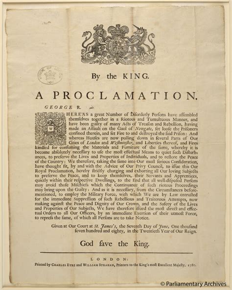 WHEN LONDON WENT CRAZY – THE 1780 GORDON RIOTS | Parliamentary Archives: Inside the Act Room