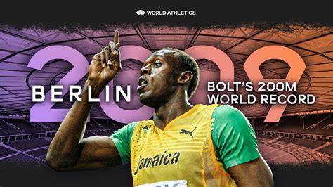 Usain Bolt's 200m world record 🌎 | World Athletics Championships Berlin 2009 - YouTube