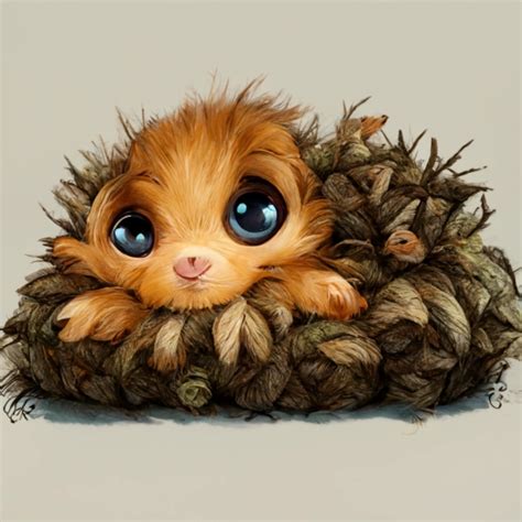 a nest full of furry baby animals, very cute, | Midjourney | OpenArt