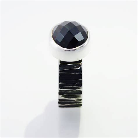 Black Spinel Ring | Oval shaped – SterlingAndSteel