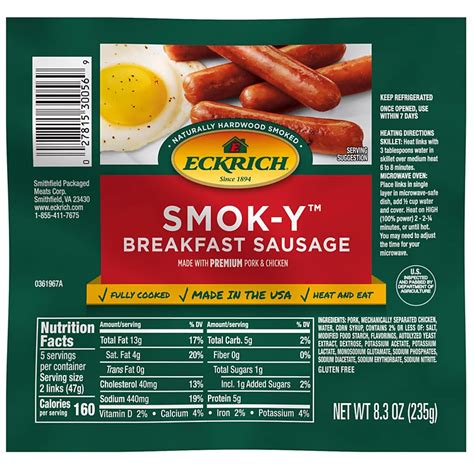 Eckrich Original Smok-Y Breakfast Sausage - Shop Meat at H-E-B