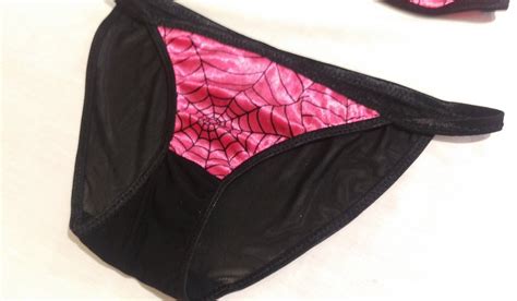 Pink Spiderweb Bra Panty Set Velvet Gothic Pinup Lingerie | Etsy