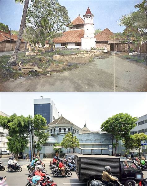 Masjid Jami Kebon Jeruk, Jl Hayam Wuruk, Jakarta | Arsitektur kolonial, Indonesia, Foto zaman dulu