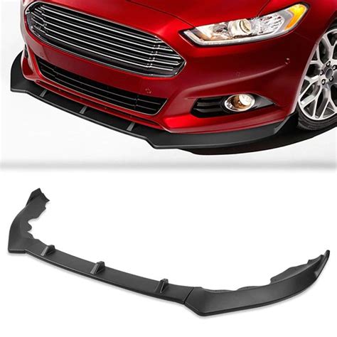 2013-2016 Ford Fusion Front Bumper Lip 3 Pieces STP Style Matte Black