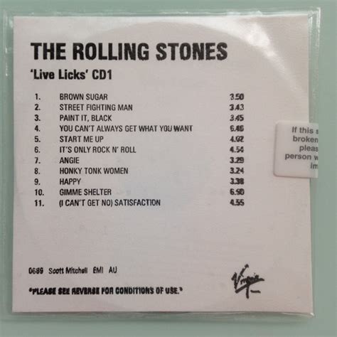 Rolling Stones* - Live Licks (2004, CD) | Discogs