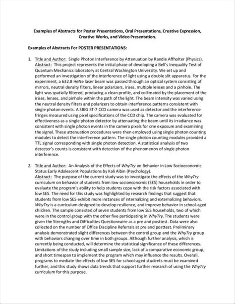 Examples Of Science Paper Abstract : Science fair research paper sample. - my cool action