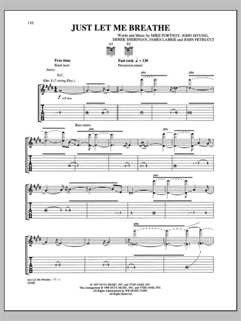 Just Let Me Breathe by Dream Theater - Guitar Tab - Guitar Instructor