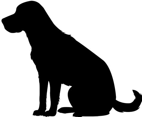 Silhouette: Labrador Retriever sitzend - Silhouetten und kontur vektoren