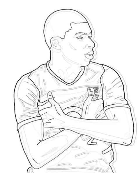 Kylian Mbappé Coloring Pages