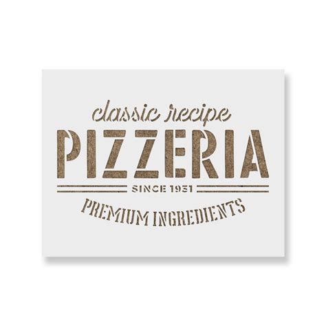 Rustic Vintage Pizzeria Stencil