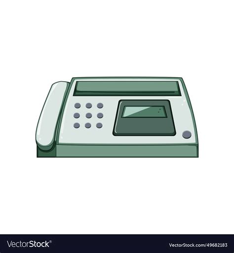 Print fax machine cartoon Royalty Free Vector Image