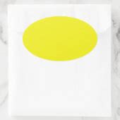 Bright Yellow Oval Sticker | Zazzle