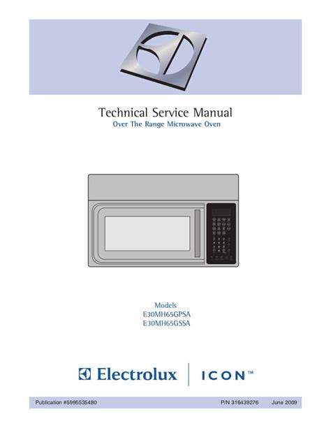 Electrolux Microwave Oven Service Manual Model E30MH65G