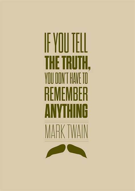 Mark Twain quote truth life modern typographic print quotes poster ...