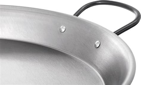 Polished steel paella pan for induction and glass-ceramic - PAELLAS LA ...