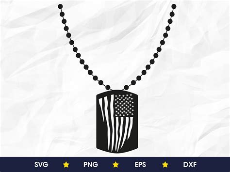 American flag dog tag svg png dxf eps | Etsy