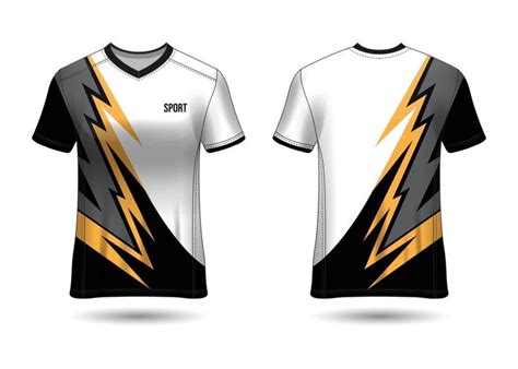 T-Shirt Sport Design. Racing jersey. uniform front and back view ...