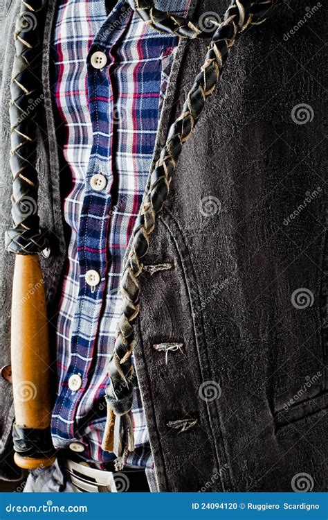 Cowboy with whip stock photo. Image of male, fashion - 24094120