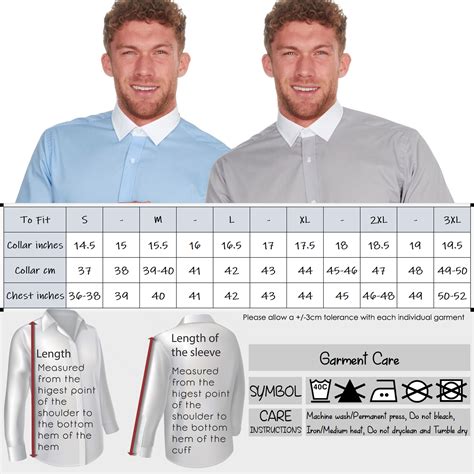 Mens Shirt White Collar Formal Long Sleeve Business Casual Grey Blue ...