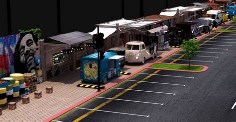 street food trucks on Behance