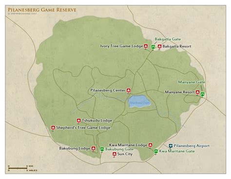 Pilanesberg Map – Detailed Map of Pilanesberg Game Reserve