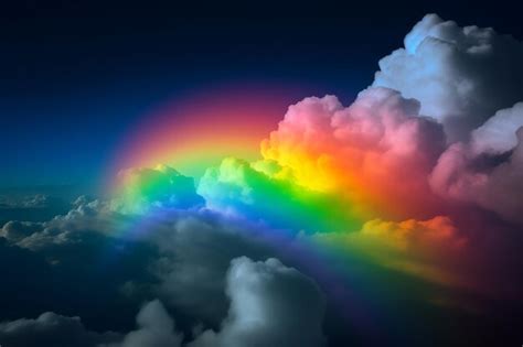 Premium AI Image | Rainbow In The Clouds Creative resource AI Generated