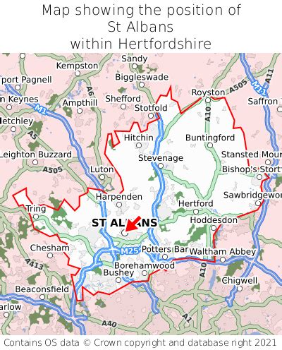 Where is St Albans? St Albans on a map