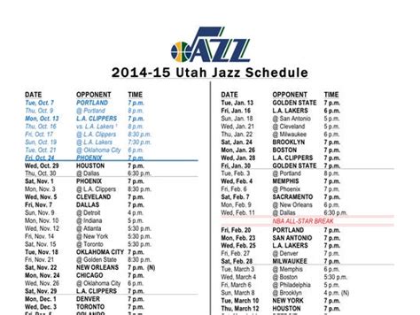 NBA: Jazz release 2014-15 schedule