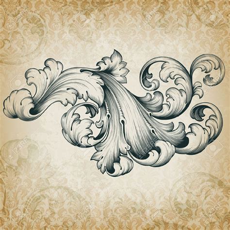 Acanthe ornement from 123rf.com | Filigree tattoo, Filigree design ...