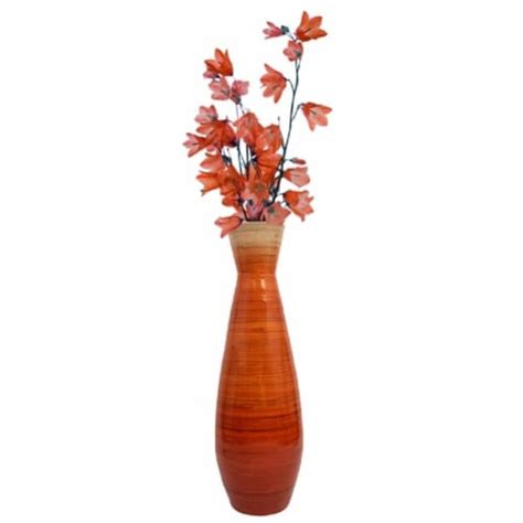 Uniquewise Classic Bamboo Floor Vase Handmade, For Dining, Living Room, Entryway, Fill Up ...