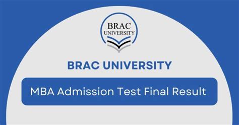 BRAC University MBA Admission Test Final Result 2022