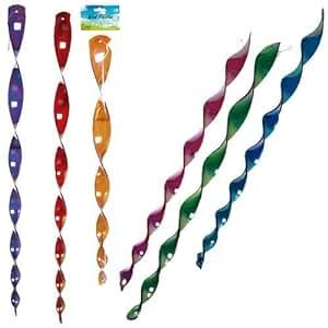 GARDEN WIND TWISTER CHARM HANGING SPINNING SPIRAL EFFECT DECOR SPINNER COLOURFUL: Amazon.co.uk ...